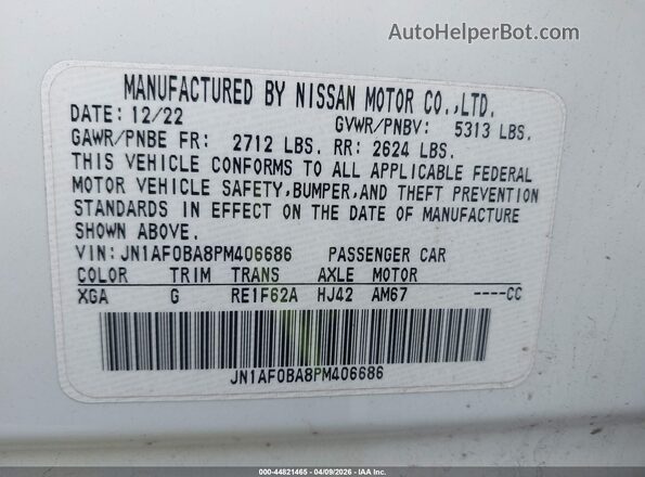 JN1AF0BA8PM406686 2023 NISSAN OTHER Белый Вид подкапотного пространства