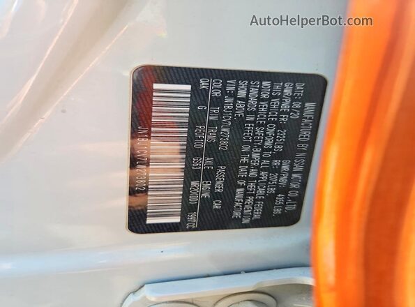 JN1BJ1CV7LW273802 2020 NISSAN ROGUE Orange VIN կոդի պիտակի տեսք