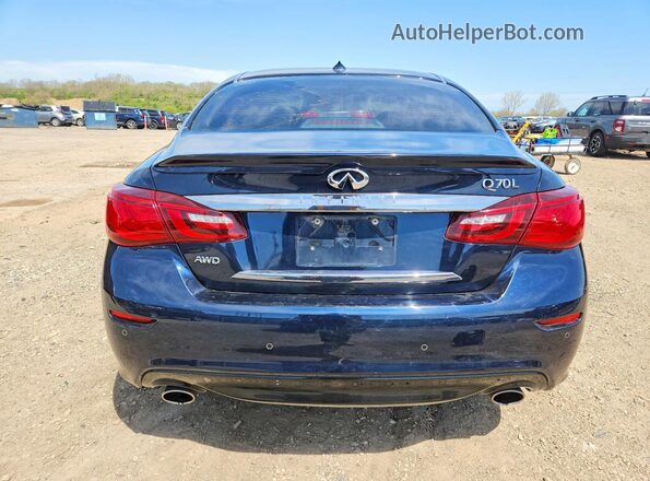 JN1BY1PR5KM725328 2019 INFINITI Q70L Blue Rear view