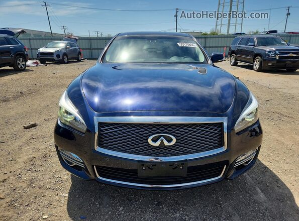 JN1BY1PR5KM725328 2019 INFINITI Q70L Blue Front view