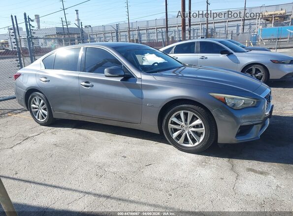 JN1CV7AP1JM400164 2018 INFINITI Q50 Gray უკანა სალონის ხედი