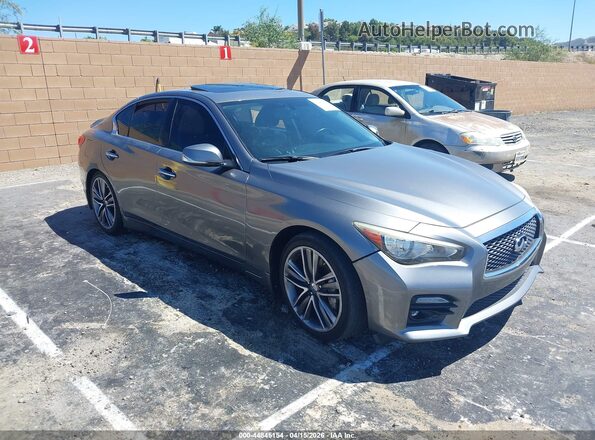 JN1CV7AP6HM640403 2017 INFINITI Q50 Серебряный Передняя правая четверть