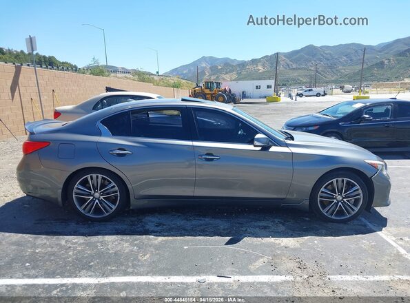 JN1CV7AP6HM640403 2017 INFINITI Q50 Серебряный Вид задней части салона
