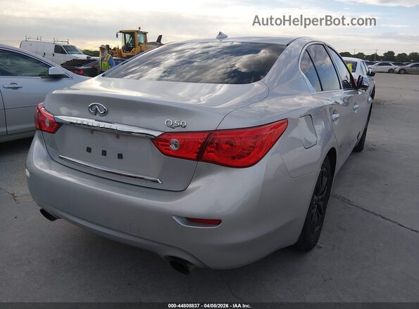 JN1EV7AP0HM742952 2017 INFINITI Q50 Silver Trasero derecho