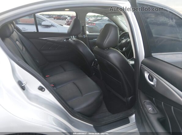 JN1EV7AP0HM742952 2017 INFINITI Q50 Silver Vista de la etiqueta del VIN