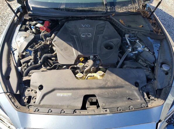 JN1EV7AP0KM515526 2019 INFINITI Q50 Синий Вид задней части салона