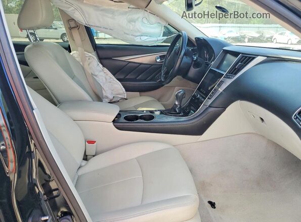 JN1EV7AP3GM302299 2016 INFINITI Q50 Black Widok wnętrza z przodu