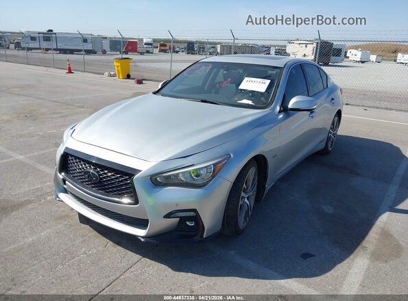 JN1EV7AP4JM358405 2018 INFINITI Q50 Silver Widok z przodu