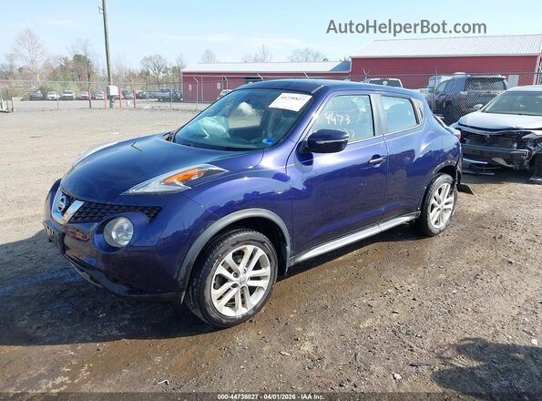JN8AF5MV7HT754095 2017 NISSAN JUKE Blue Առջևի ձախ երեք քառորդ տեսարան