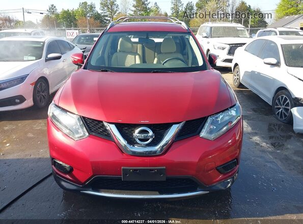 JN8AT2MT7GW007499 2016 NISSAN ROGUE Burgundy Widok zestawu wskaźników