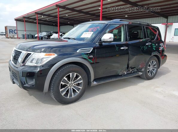 JN8AY2ND3L9112607 2020 NISSAN ARMADA Black Vista tres cuartos delantera izquierda