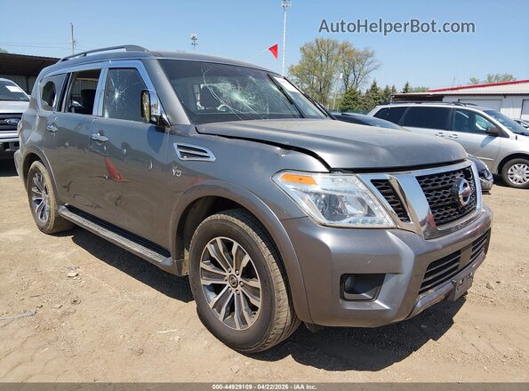JN8AY2ND9L9107623 2020 NISSAN ARMADA Серый Передняя правая четверть