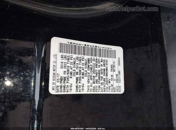 JN8CS1MW0HM414092 2017 INFINITI QX70 Black Vista del compartimento del motor