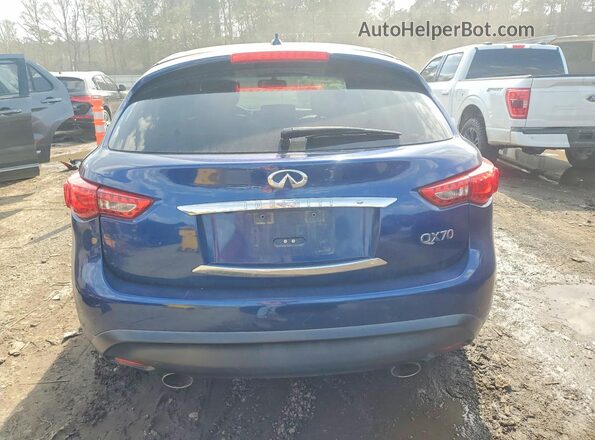 JN8CS1MW9HM414902 2017 INFINITI QX70 Blue Вид ззаду