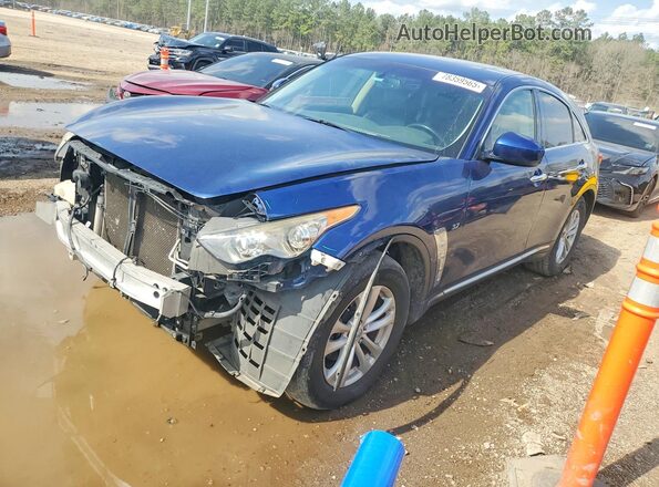JN8CS1MW9HM414902 2017 INFINITI QX70 Blue Передня ліва чверть
