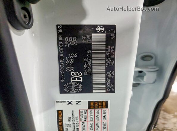JTDAFAAF8T3015148 2026 TOYOTA CROWN Белый Вид подкапотного пространства