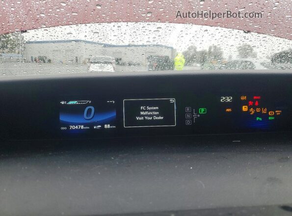 JTDBVRBD8KA005667 2019 TOYOTA MIRAI Burgundy ხელსაწყოთა პანელის ხედი