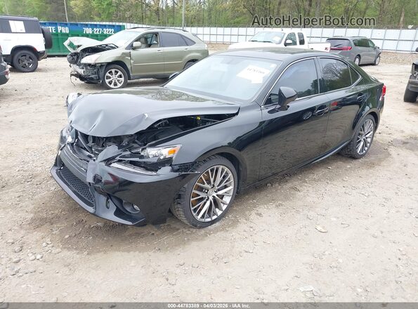JTHBA1D2XG5015480 2016 LEXUS IS 200T Black წინა მარცხენა ხედი სამი მეოთხედიდან