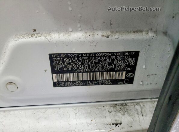 JTHBZ1BL2HA012277 2017 LEXUS GS Белый Вид подкапотного пространства