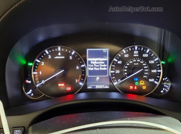 JTHCZ1BL3GA003137 2016 LEXUS GS Burgundy Vista del cuadro de instrumentos