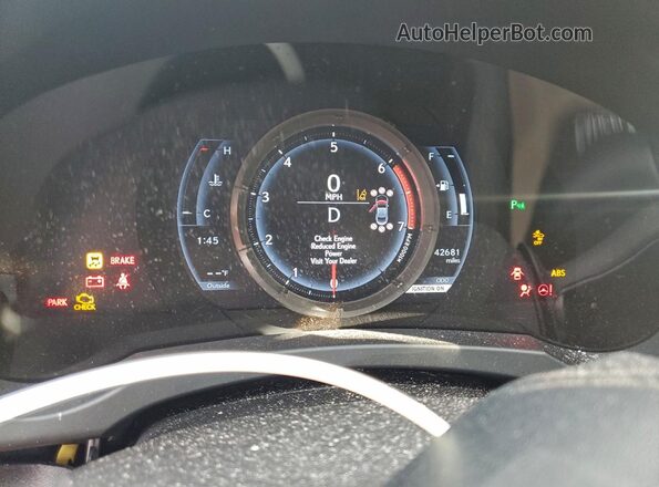 JTHGA5BC4L5010570 2020 LEXUS RC Black Widok zestawu wskaźników