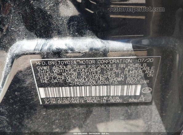 JTHGZ1B23L5036716 2020 LEXUS IS 350 Черный Вид подкапотного пространства