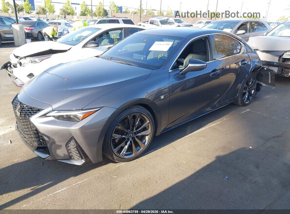 JTHGZ1B25P5065768 2023 LEXUS IS 350 Gray Vista tres cuartos delantera izquierda