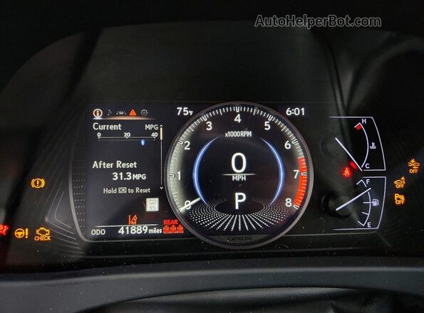 JTHP3JBH7L2023524 2020 LEXUS UX Gray Widok zestawu wskaźników