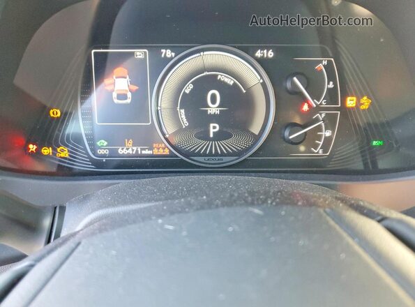 JTHP9JBH2L2031156 2020 LEXUS UX Серый Вид щитка приборов