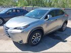 2016 Lexus Nx 200t   Silver vin: JTJBARBZ6G2090952
