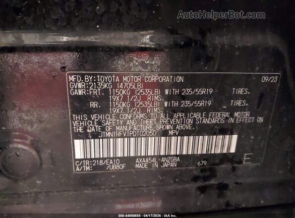 JTMN1RFV1PD102050 2023 TOYOTA LIMITED Black Engine compartment view