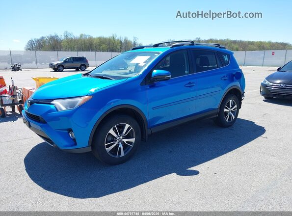 JTMRFREV6HJ109602 2017 TOYOTA LE Blue Առջևի ձախ երեք քառորդ տեսարան