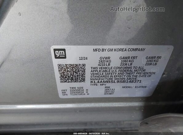 KL4AMBSL9SB148371 2025 BUICK ENCORE Серый Вид подкапотного пространства