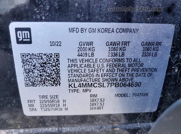 KL4MMCSL7PB064690 2023 BUICK ENCORE Black 360 interior view