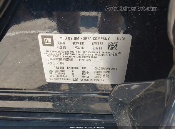 KL4MMCSL8MB095894 2021 BUICK ENCORE Dark Blue Вид підкапотного простору