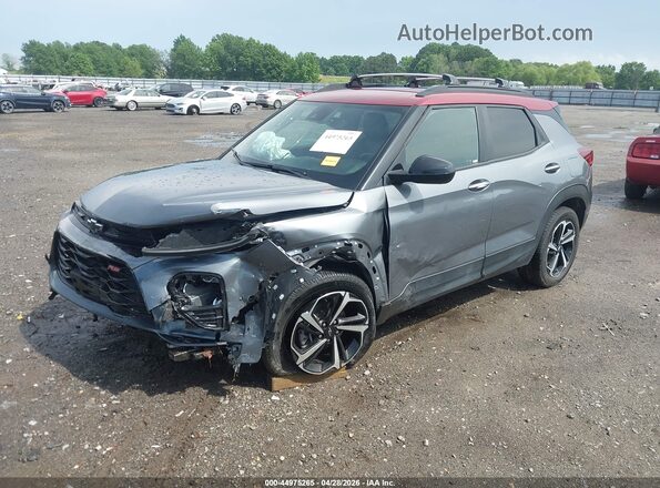 KL79MTSL4MB126096 2021 CHEVROLET TRAILBLAZER Gray Передня ліва чверть