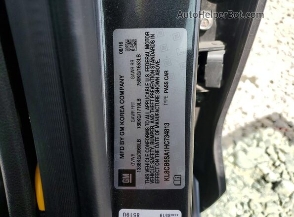KL8CB6SA1HC734813 2017 CHEVROLET SPARK Серый Вид подкапотного пространства