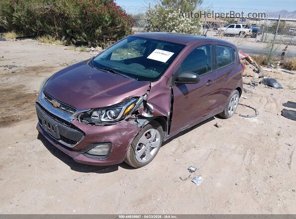 KL8CB6SA4LC463223 2020 CHEVROLET SPARK Темно-бордовый Передняя левая четверть