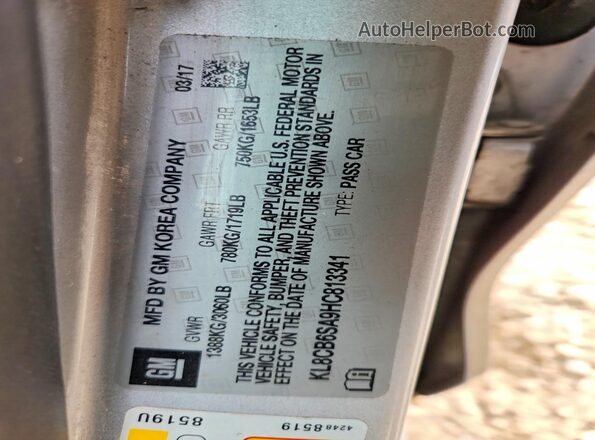 KL8CB6SA9HC813341 2017 CHEVROLET SPARK Серебряный Панорамный вид салона 360°