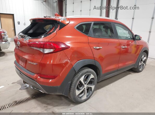 KM8J33A23GU220213 2016 HYUNDAI TUCSON Оранжевый Задняя правая четверть