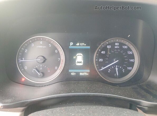 KM8J33AL1MU308097 2021 HYUNDAI TUCSON Black Вид щитка приладів