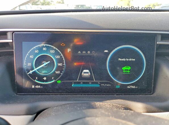 KM8JFCA16NU074952 2022 HYUNDAI TUCSON Silver Vista del cuadro de instrumentos