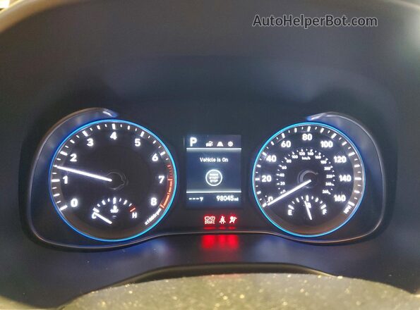 KM8K2CAA2LU514002 2020 HYUNDAI KONA Orange Widok zestawu wskaźników