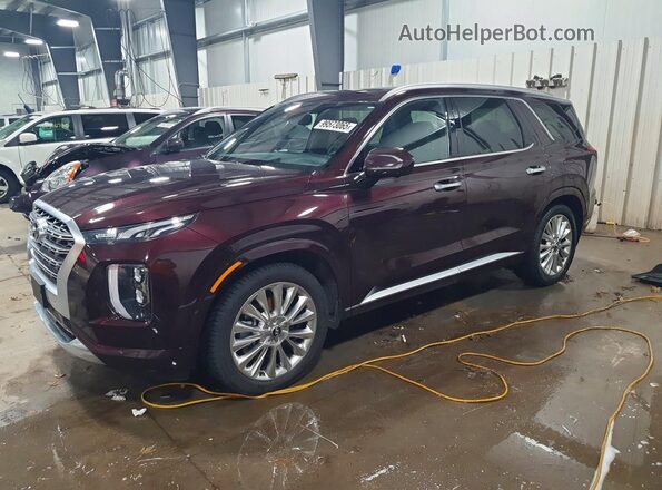 KM8R5DHEXLU071960 2020 HYUNDAI PALISADE Бордовый Передняя левая четверть