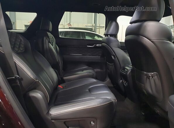 KM8R5DHEXLU071960 2020 HYUNDAI PALISADE Бордовый Вид задней части салона