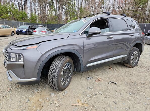 KM8S2DA17NU024986 2022 HYUNDAI SANTA FE HYBRID BLUE Gray Առջևի ձախ երեք քառորդ տեսարան