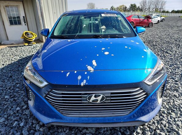 KMHC05LC0JU097688 2018 HYUNDAI IONIQ Blue წინა ხედი
