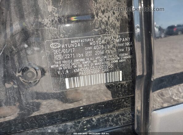 KMHC05LC5JU071958 2018 HYUNDAI IONIQ HYBRID Черный Вид подкапотного пространства