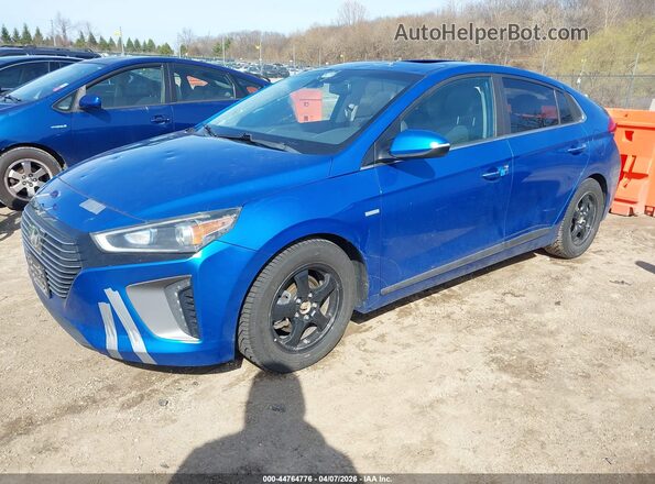 KMHC05LC8JU065541 2018 HYUNDAI IONIQ HYBRID Синий Передняя левая четверть