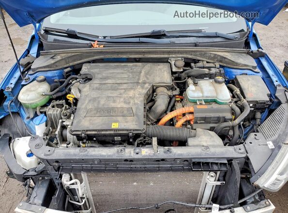 KMHC65LC2HU045987 2017 HYUNDAI IONIQ Blue უკანა სალონის ხედი